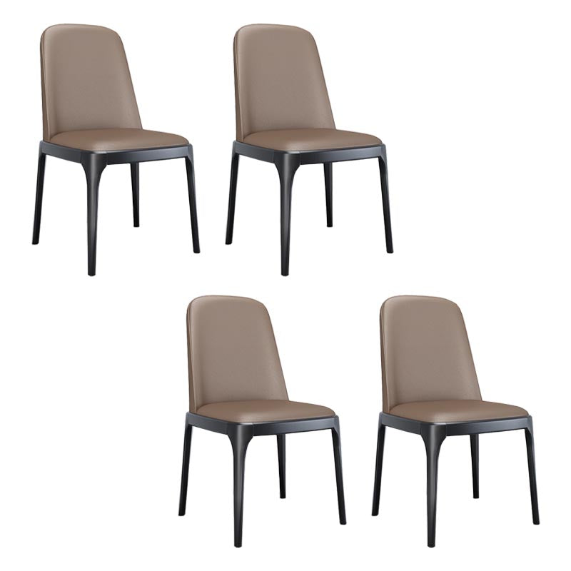 Dining Chairs Modern Style Oak Wood Side Chairs for Dining Room Coffee Armless 4 Piece Set Clearhalo 'Dining Chairs' 'Dining Tables & Seating' 'dining_chair' 'furn' 'furn_dining_chair' 'Furniture' 'furniture_dining_chair' 'Kitchen & Dining Furniture' 4987050