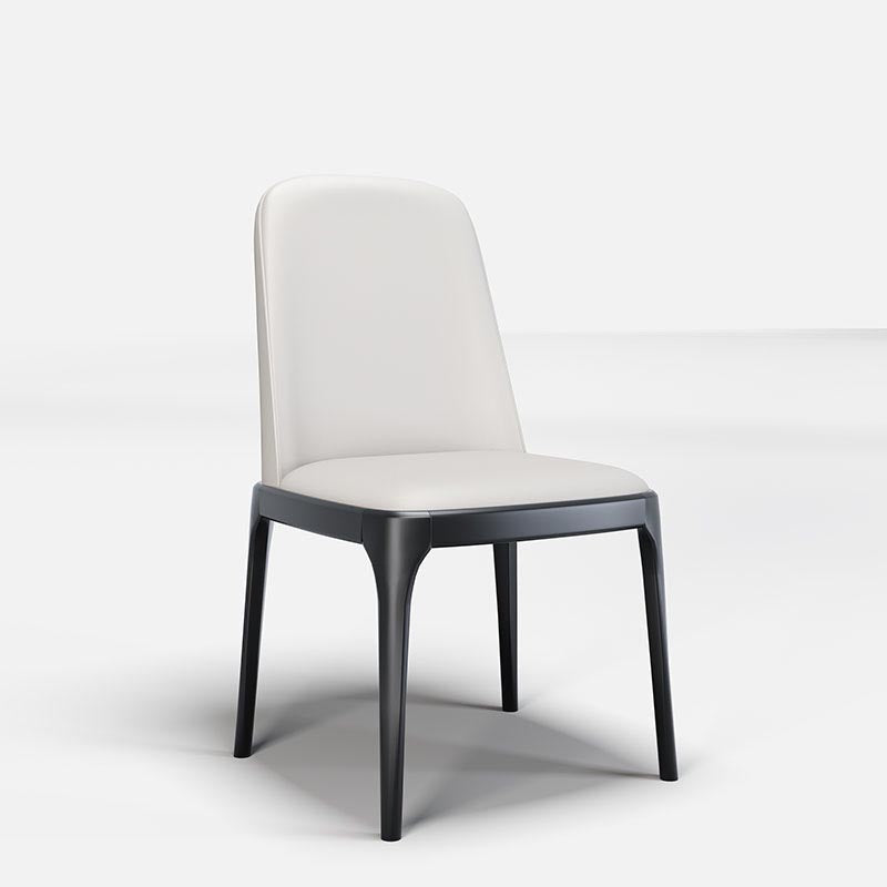 Dining Chairs Modern Style Oak Wood Side Chairs for Dining Room White Armless 1 Piece Clearhalo 'Dining Chairs' 'Dining Tables & Seating' 'dining_chair' 'furn' 'furn_dining_chair' 'Furniture' 'furniture_dining_chair' 'Kitchen & Dining Furniture' 4987052