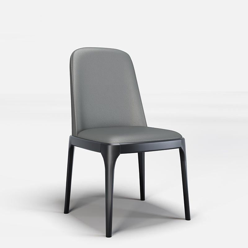 Dining Chairs Modern Style Oak Wood Side Chairs for Dining Room Light Gray Armless 1 Piece Clearhalo 'Dining Chairs' 'Dining Tables & Seating' 'dining_chair' 'furn' 'furn_dining_chair' 'Furniture' 'furniture_dining_chair' 'Kitchen & Dining Furniture' 4987057