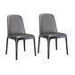 Dining Chairs Modern Style Oak Wood Side Chairs for Dining Room Dark Gray Armless 2 Piece Set Clearhalo 'Dining Chairs' 'Dining Tables & Seating' 'dining_chair' 'furn' 'furn_dining_chair' 'Furniture' 'furniture_dining_chair' 'Kitchen & Dining Furniture' 4987061