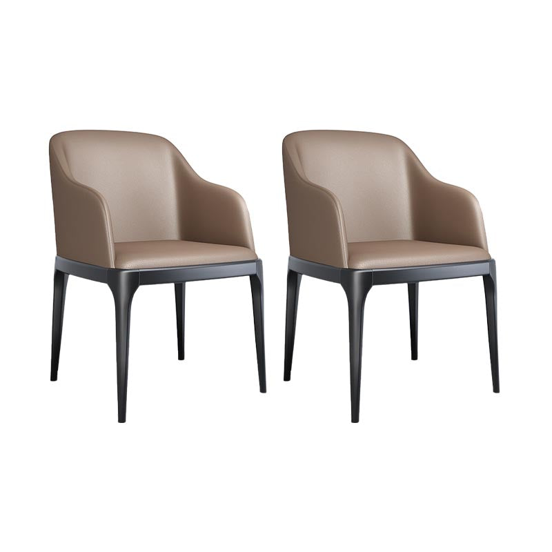 Dining Chairs Modern Style Oak Wood Side Chairs for Dining Room Coffee With Arms 2 Piece Set Clearhalo 'Dining Chairs' 'Dining Tables & Seating' 'dining_chair' 'furn' 'furn_dining_chair' 'Furniture' 'furniture_dining_chair' 'Kitchen & Dining Furniture' 4987067