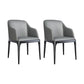 Dining Chairs Modern Style Oak Wood Side Chairs for Dining Room Light Gray With Arms 2 Piece Set Clearhalo 'Dining Chairs' 'Dining Tables & Seating' 'dining_chair' 'furn' 'furn_dining_chair' 'Furniture' 'furniture_dining_chair' 'Kitchen & Dining Furniture' 4987073