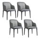 Dining Chairs Modern Style Oak Wood Side Chairs for Dining Room Light Gray With Arms 4 Piece Set Clearhalo 'Dining Chairs' 'Dining Tables & Seating' 'dining_chair' 'furn' 'furn_dining_chair' 'Furniture' 'furniture_dining_chair' 'Kitchen & Dining Furniture' 4987074
