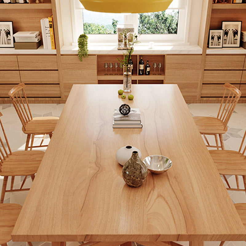 Modern 1/2/7 Pieces Dining Set Rectangle Pine Wood Dining Table for Dining Room Clearhalo 'Dining Room Sets' 'Dining Tables & Seating' 'dining_room_set' 'furn' 'furn_dining_room_set' 'Furniture' 'furniture_dining_room_set' 'Kitchen & Dining Furniture' 4987091