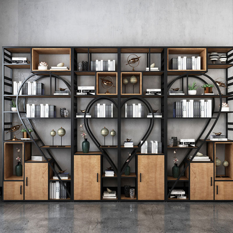 79"H Bookcase Open Back Industrial Style Bookshelf for Study Room Home Office Clearhalo 'Bookcases' 'furn' 'furn_bookcases' 'Furniture' 'furniture_bookcases' 'Office Furniture' 4987116