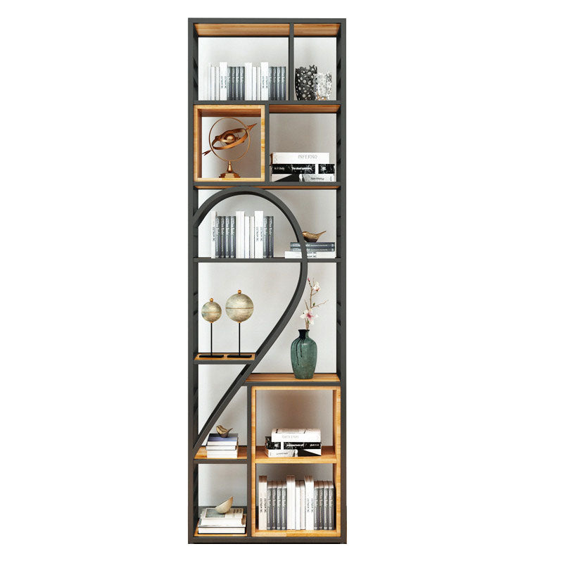 79"H Bookcase Open Back Industrial Style Bookshelf for Study Room Home Office 23.6"L x 9.8"W x 78.7"H Shelves Clearhalo 'Bookcases' 'furn' 'furn_bookcases' 'Furniture' 'furniture_bookcases' 'Office Furniture' 4987117