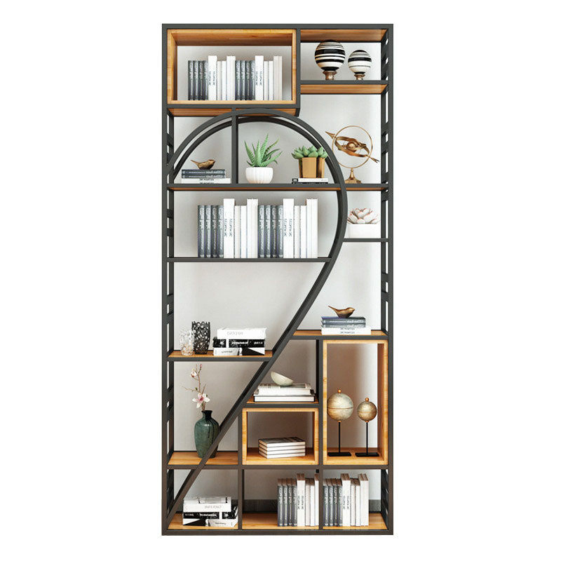 79"H Bookcase Open Back Industrial Style Bookshelf for Study Room Home Office 35.4"L x 9.8"W x 78.7"H Shelves Clearhalo 'Bookcases' 'furn' 'furn_bookcases' 'Furniture' 'furniture_bookcases' 'Office Furniture' 4987120