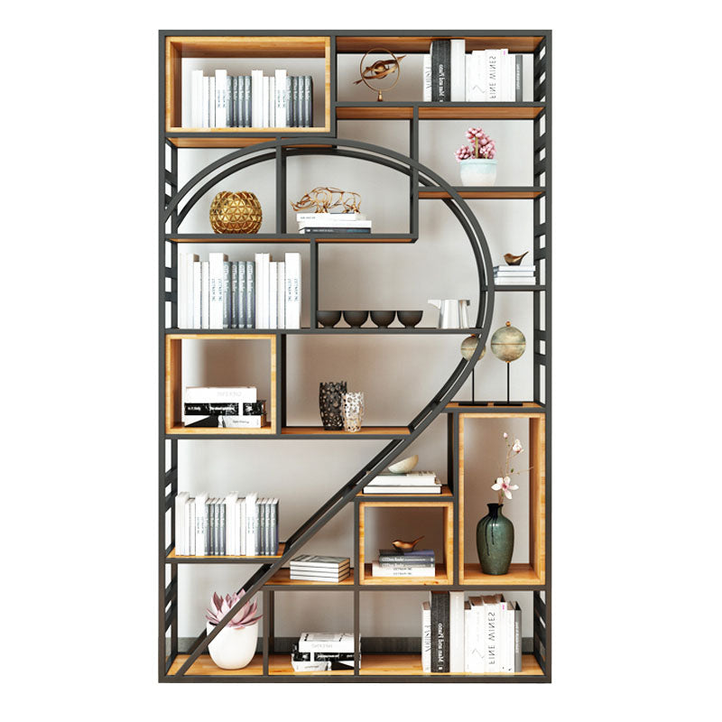 79"H Bookcase Open Back Industrial Style Bookshelf for Study Room Home Office 47.2"L x 9.8"W x 78.7"H Shelves Clearhalo 'Bookcases' 'furn' 'furn_bookcases' 'Furniture' 'furniture_bookcases' 'Office Furniture' 4987123