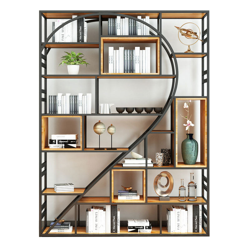 79"H Bookcase Open Back Industrial Style Bookshelf for Study Room Home Office 59.1"L x 9.8"W x 78.7"H Shelves Clearhalo 'Bookcases' 'furn' 'furn_bookcases' 'Furniture' 'furniture_bookcases' 'Office Furniture' 4987126