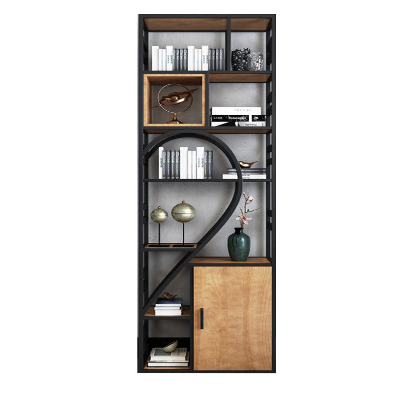 79"H Bookcase Open Back Industrial Style Bookshelf for Study Room Home Office 23.6"L x 11.8"W x 78.7"H Cabinets Clearhalo 'Bookcases' 'furn' 'furn_bookcases' 'Furniture' 'furniture_bookcases' 'Office Furniture' 4987130