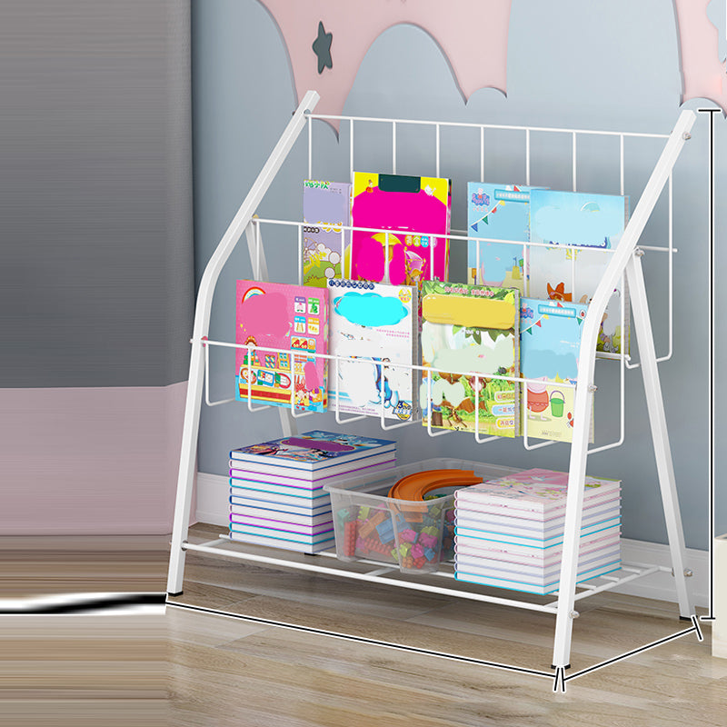 Urban Style Bookshelf Open Back Bookcase for Office and Study Room 17.3"L x 7.9"W x 19.9"H White Clearhalo 'Bookcases' 'furn' 'furn_bookcases' 'Furniture' 'furniture_bookcases' 'Office Furniture' 4987150