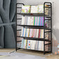 Urban Style Bookshelf Open Back Bookcase for Office and Study Room 28.1"L x 9.4"W x 52.4"H Black Clearhalo 'Bookcases' 'furn' 'furn_bookcases' 'Furniture' 'furniture_bookcases' 'Office Furniture' 4987154