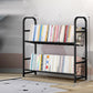 Urban Style Bookshelf Open Back Bookcase for Office and Study Room 28.1"L x 9.4"W x 27.2"H Black Clearhalo 'Bookcases' 'furn' 'furn_bookcases' 'Furniture' 'furniture_bookcases' 'Office Furniture' 4987156