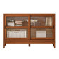Contemporary Horizontal Standard Bookcase Closed Back Bookshelf with Door Clearhalo 'Bookcases' 'furn' 'furn_bookcases' 'Furniture' 'furniture_bookcases' 'Office Furniture' 4987169