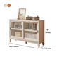 Contemporary Horizontal Standard Bookcase Closed Back Bookshelf with Door Clearhalo 'Bookcases' 'furn' 'furn_bookcases' 'Furniture' 'furniture_bookcases' 'Office Furniture' 4987174