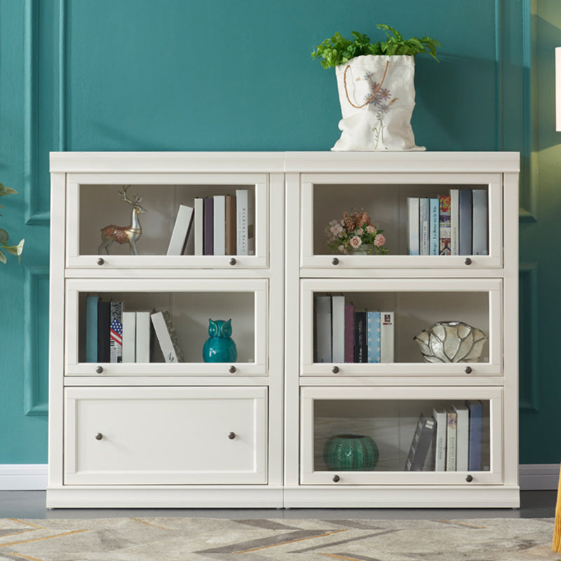 Wooden Standard Bookcase Modern Style White Colour Closed Back Bookshelf Clearhalo 'Bookcases' 'furn' 'furn_bookcases' 'Furniture' 'furniture_bookcases' 'Office Furniture' 4987194