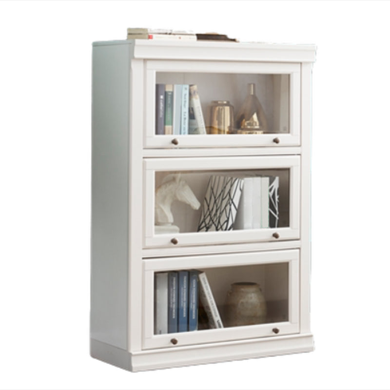 Wooden Standard Bookcase Modern Style White Colour Closed Back Bookshelf Clearhalo 'Bookcases' 'furn' 'furn_bookcases' 'Furniture' 'furniture_bookcases' 'Office Furniture' 4987197