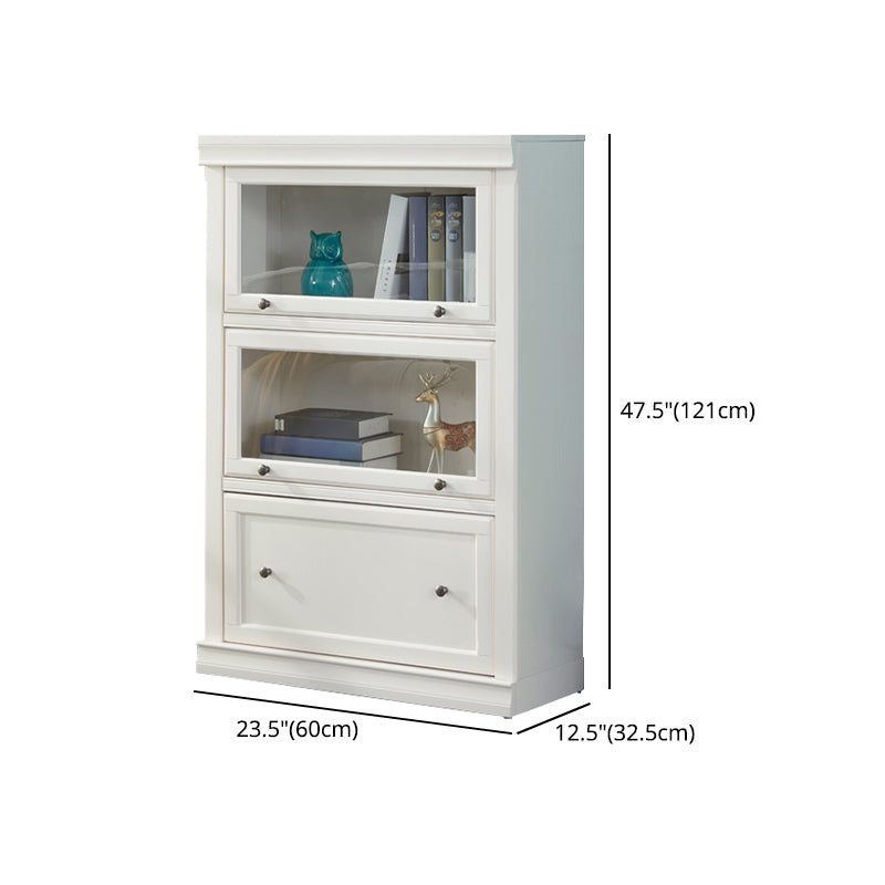 Wooden Standard Bookcase Modern Style White Colour Closed Back Bookshelf Clearhalo 'Bookcases' 'furn' 'furn_bookcases' 'Furniture' 'furniture_bookcases' 'Office Furniture' 4987205