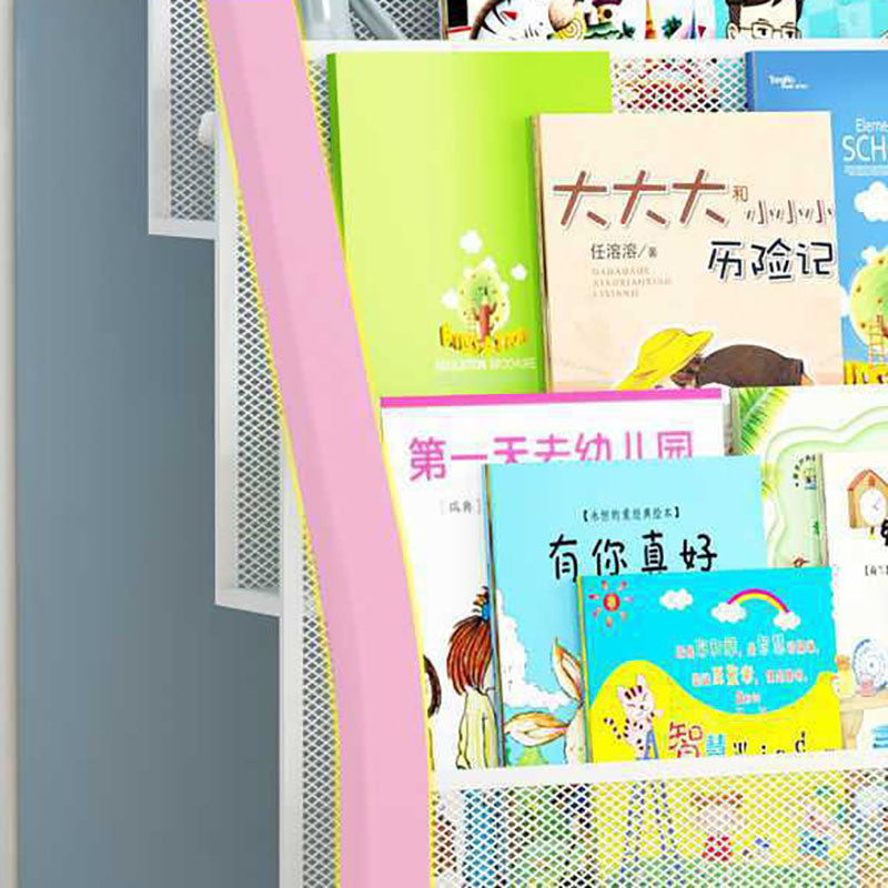 Industrial Iron Ladder Bookshelf White and Black Closed Back Bookcase for Home Clearhalo 'Bookcases' 'furn' 'furn_bookcases' 'Furniture' 'furniture_bookcases' 'Office Furniture' 4987234