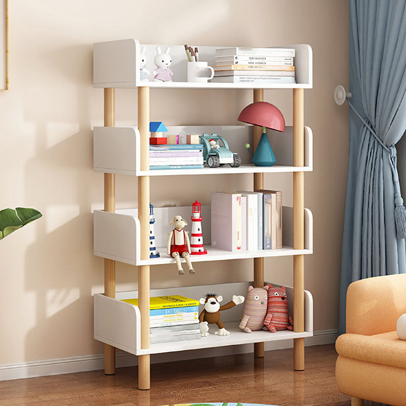 Scandinavian Vertical Bookshelf Open Etagere Manufactured Wood and Solid Wood Bookcase Clearhalo 'Bookcases' 'furn' 'furn_bookcases' 'Furniture' 'furniture_bookcases' 'Office Furniture' 4987251