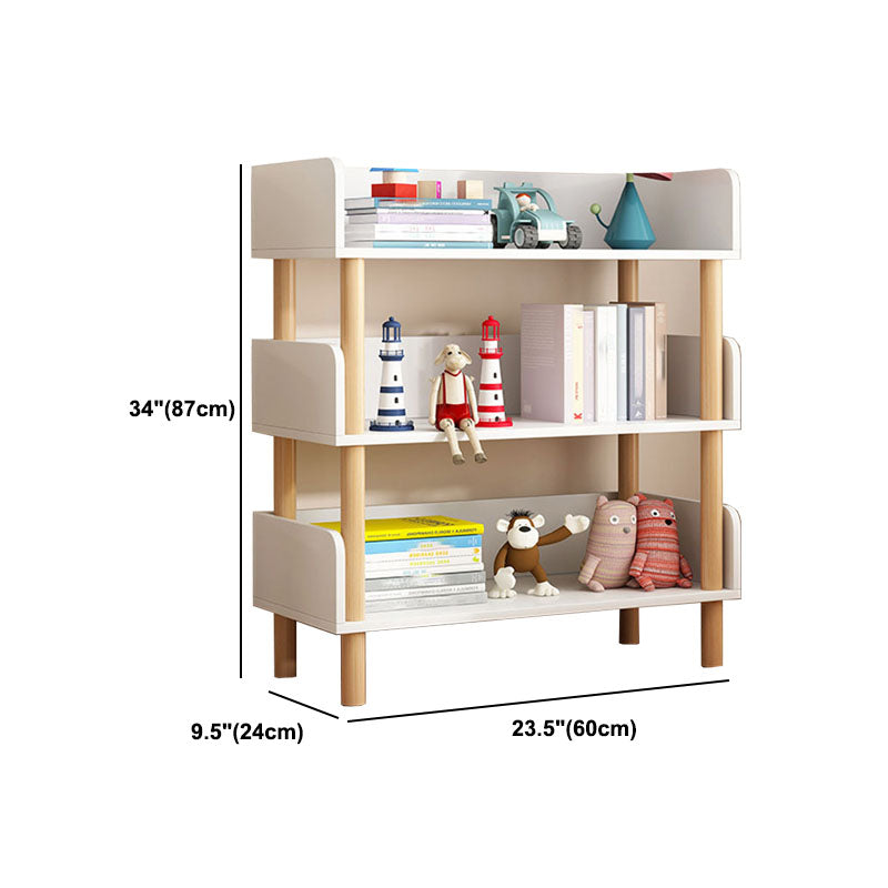 Scandinavian Vertical Bookshelf Open Etagere Manufactured Wood and Solid Wood Bookcase Clearhalo 'Bookcases' 'furn' 'furn_bookcases' 'Furniture' 'furniture_bookcases' 'Office Furniture' 4987266
