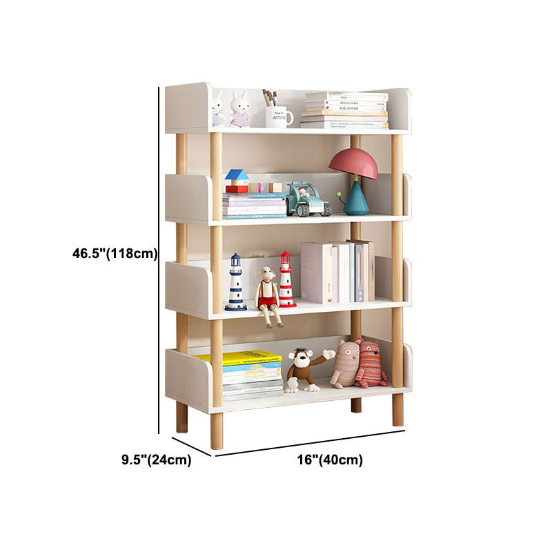 Scandinavian Vertical Bookshelf Open Etagere Manufactured Wood and Solid Wood Bookcase Clearhalo 'Bookcases' 'furn' 'furn_bookcases' 'Furniture' 'furniture_bookcases' 'Office Furniture' 4987267