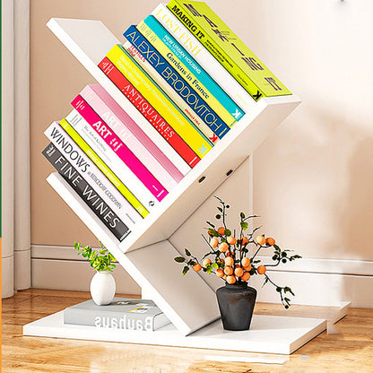 Scandinavian Style Bookshelf Closed Back Bookcase for Home and Office Study Room 11.8"L x 7.1"W x 16.1"H White Clearhalo 'Bookcases' 'furn' 'furn_bookcases' 'Furniture' 'furniture_bookcases' 'Office Furniture' 4987273