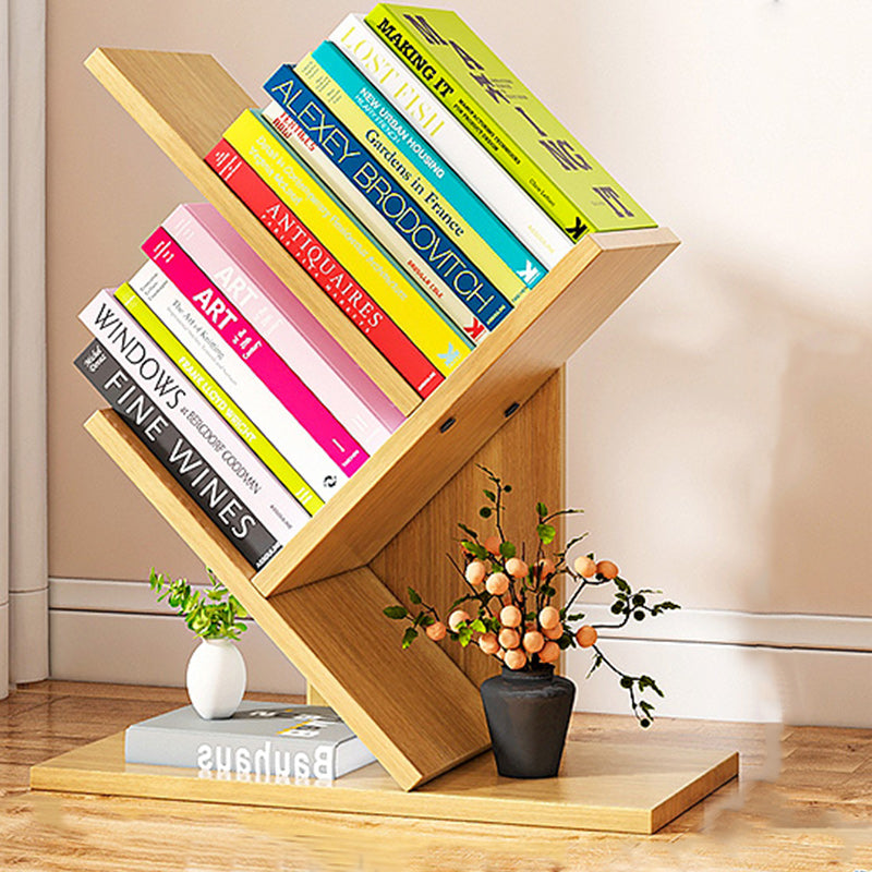 Scandinavian Style Bookshelf Closed Back Bookcase for Home and Office Study Room 11.8"L x 7.1"W x 16.1"H Natural Clearhalo 'Bookcases' 'furn' 'furn_bookcases' 'Furniture' 'furniture_bookcases' 'Office Furniture' 4987277