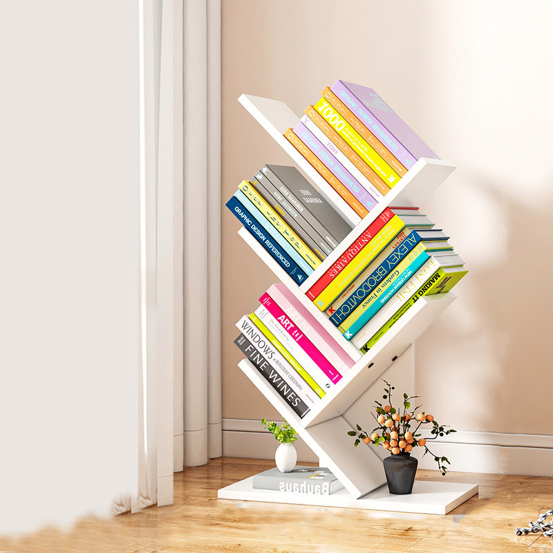 Scandinavian Style Bookshelf Closed Back Bookcase for Home and Office Study Room 11.8"L x 7.1"W x 23.6"H White Clearhalo 'Bookcases' 'furn' 'furn_bookcases' 'Furniture' 'furniture_bookcases' 'Office Furniture' 4987287