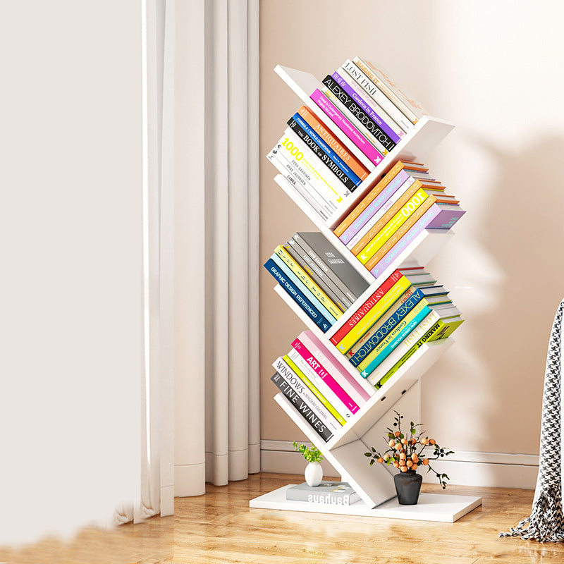 Scandinavian Style Bookshelf Closed Back Bookcase for Home and Office Study Room 14.2"L x 9.8"W x 39.4"H White Clearhalo 'Bookcases' 'furn' 'furn_bookcases' 'Furniture' 'furniture_bookcases' 'Office Furniture' 4987289