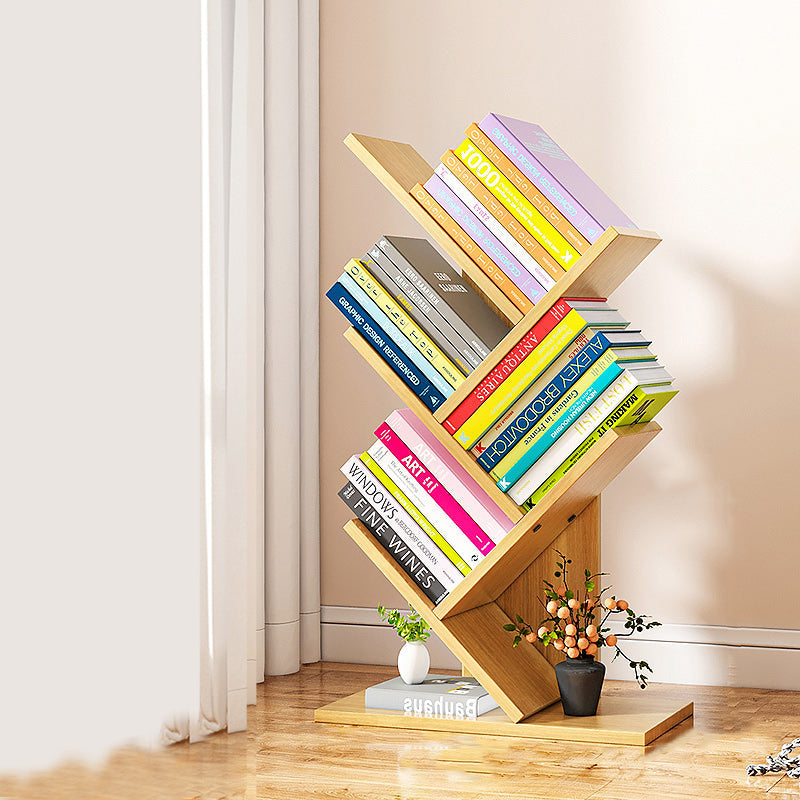 Scandinavian Style Bookshelf Closed Back Bookcase for Home and Office Study Room 11.8"L x 7.1"W x 23.6"H Natural Clearhalo 'Bookcases' 'furn' 'furn_bookcases' 'Furniture' 'furniture_bookcases' 'Office Furniture' 4987290