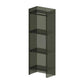 10"W Bookshelf Glam Style Closed Back Acrylic Bookcase for Office Home Study Room 15.7"L x 9.8"W x 46.5"H Black Clearhalo 'Bookcases' 'furn' 'furn_bookcases' 'Furniture' 'furniture_bookcases' 'Office Furniture' 4987303