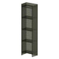 10"W Bookshelf Glam Style Closed Back Acrylic Bookcase for Office Home Study Room 15.7"L x 9.8"W x 59.8"H Black Clearhalo 'Bookcases' 'furn' 'furn_bookcases' 'Furniture' 'furniture_bookcases' 'Office Furniture' 4987304