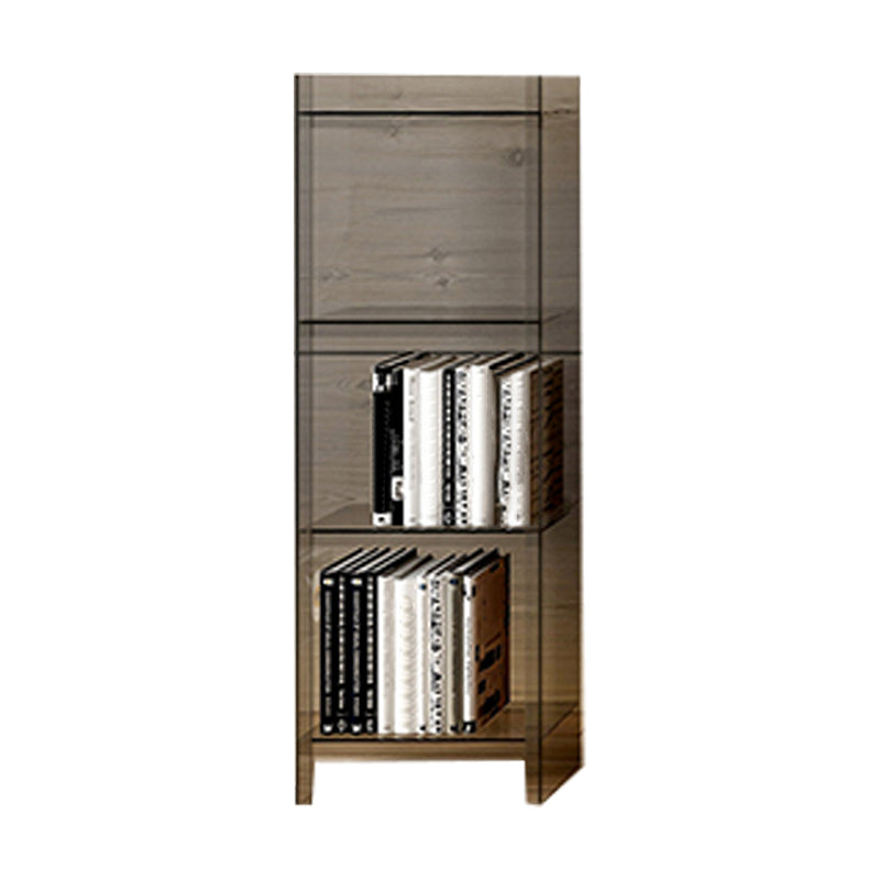 10"W Bookshelf Glam Style Closed Back Acrylic Bookcase for Office Home Study Room 15.7"L x 9.8"W x 46.5"H Clear Clearhalo 'Bookcases' 'furn' 'furn_bookcases' 'Furniture' 'furniture_bookcases' 'Office Furniture' 4987306