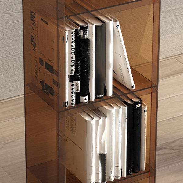 10"W Bookshelf Glam Style Closed Back Acrylic Bookcase for Office Home Study Room Clearhalo 'Bookcases' 'furn' 'furn_bookcases' 'Furniture' 'furniture_bookcases' 'Office Furniture' 4987310
