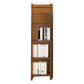 10"W Bookshelf Glam Style Closed Back Acrylic Bookcase for Office Home Study Room 15.7"L x 9.8"W x 59.8"H Coffee Clearhalo 'Bookcases' 'furn' 'furn_bookcases' 'Furniture' 'furniture_bookcases' 'Office Furniture' 4987313