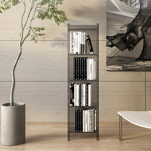 10"W Bookshelf Glam Style Closed Back Acrylic Bookcase for Office Home Study Room Clearhalo 'Bookcases' 'furn' 'furn_bookcases' 'Furniture' 'furniture_bookcases' 'Office Furniture' 4987317