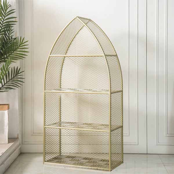 Closed Back Bookcase Glam Style Bookshelf for Office Home and Study Room 24"L x 12"W x 47"H Gold Clearhalo 'Bookcases' 'furn' 'furn_bookcases' 'Furniture' 'furniture_bookcases' 'Office Furniture' 4987334