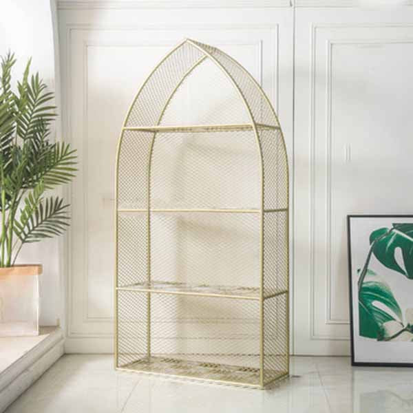 Closed Back Bookcase Glam Style Bookshelf for Office Home and Study Room 29.5"L x 11.8"W x 59.1"H Gold Clearhalo 'Bookcases' 'furn' 'furn_bookcases' 'Furniture' 'furniture_bookcases' 'Office Furniture' 4987336