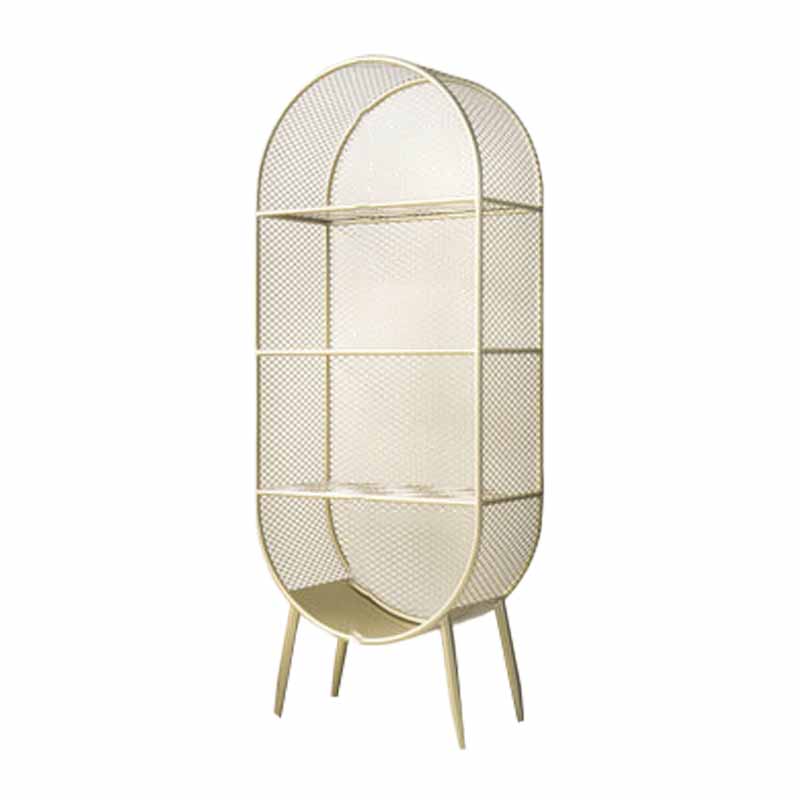 Closed Back Bookcase Glam Style Bookshelf for Office Home and Study Room 23.6"L x 11.8"W x 59.1"H Light Gold Clearhalo 'Bookcases' 'furn' 'furn_bookcases' 'Furniture' 'furniture_bookcases' 'Office Furniture' 4987340