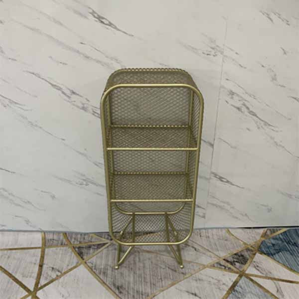 Closed Back Bookcase Glam Style Bookshelf for Office Home and Study Room 15.7"L x 11.8"W x 35.4"H Gold Clearhalo 'Bookcases' 'furn' 'furn_bookcases' 'Furniture' 'furniture_bookcases' 'Office Furniture' 4987342