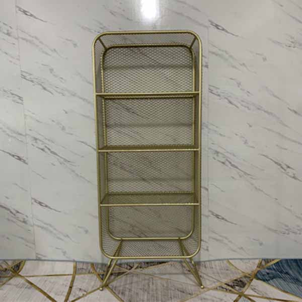 Closed Back Bookcase Glam Style Bookshelf for Office Home and Study Room 23.6"L x 11.8"W x 59.1"H Gold Clearhalo 'Bookcases' 'furn' 'furn_bookcases' 'Furniture' 'furniture_bookcases' 'Office Furniture' 4987346