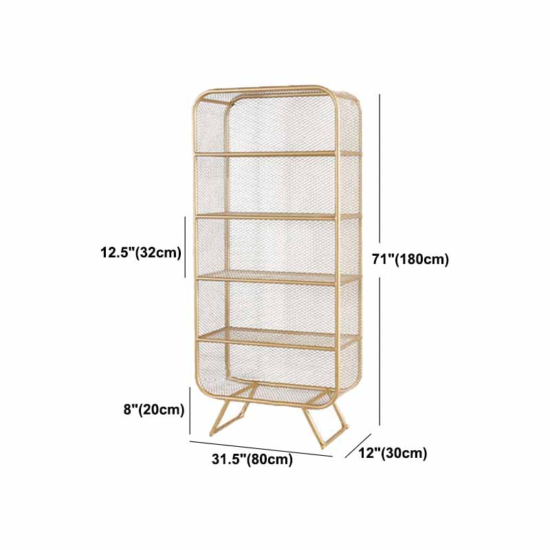 Closed Back Bookcase Glam Style Bookshelf for Office Home and Study Room Clearhalo 'Bookcases' 'furn' 'furn_bookcases' 'Furniture' 'furniture_bookcases' 'Office Furniture' 4987355