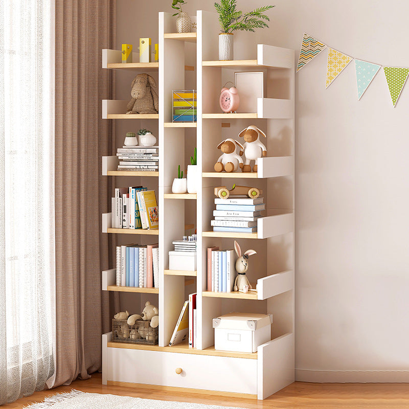 Scandinavian Manufactured Wood Etagere Bookshelf Vertical Open Bookcase for Home Clearhalo 'Bookcases' 'furn' 'furn_bookcases' 'Furniture' 'furniture_bookcases' 'Office Furniture' 4987379