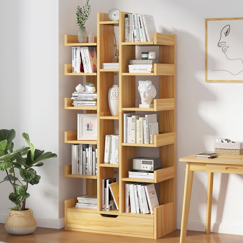 Scandinavian Manufactured Wood Etagere Bookshelf Vertical Open Bookcase for Home Clearhalo 'Bookcases' 'furn' 'furn_bookcases' 'Furniture' 'furniture_bookcases' 'Office Furniture' 4987381