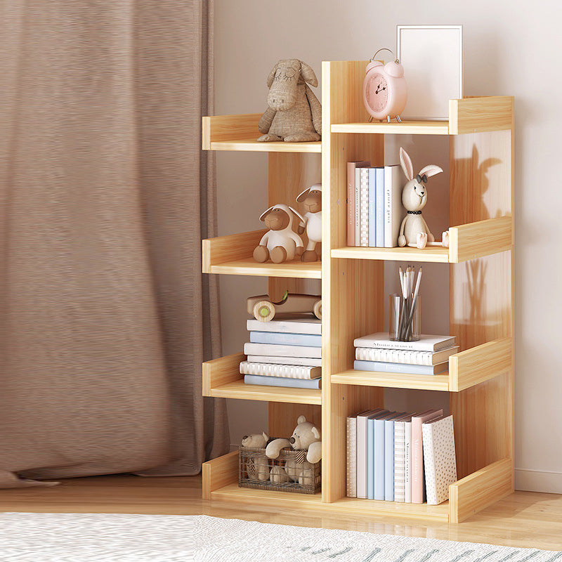 Scandinavian Manufactured Wood Etagere Bookshelf Vertical Open Bookcase for Home 15"L x 7.5"W x 39.4"H Walnut Bookcases Clearhalo 'Bookcases' 'furn' 'furn_bookcases' 'Furniture' 'furniture_bookcases' 'Office Furniture' 4987386