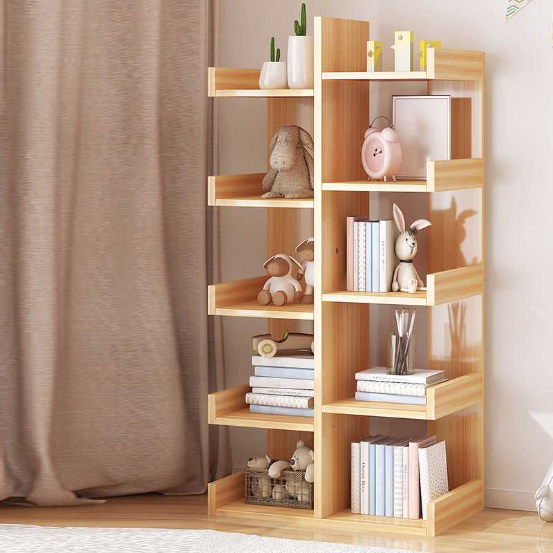 Scandinavian Manufactured Wood Etagere Bookshelf Vertical Open Bookcase for Home 15"L x 7.5"W x 50.4"H Walnut Bookcases Clearhalo 'Bookcases' 'furn' 'furn_bookcases' 'Furniture' 'furniture_bookcases' 'Office Furniture' 4987388