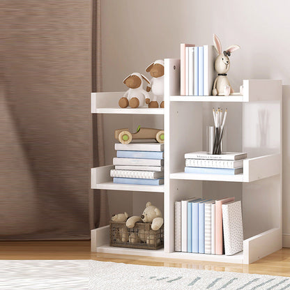Scandinavian Manufactured Wood Etagere Bookshelf Vertical Open Bookcase for Home 15"L x 7.5"W x 28.3"H White Bookcases Clearhalo 'Bookcases' 'furn' 'furn_bookcases' 'Furniture' 'furniture_bookcases' 'Office Furniture' 4987398