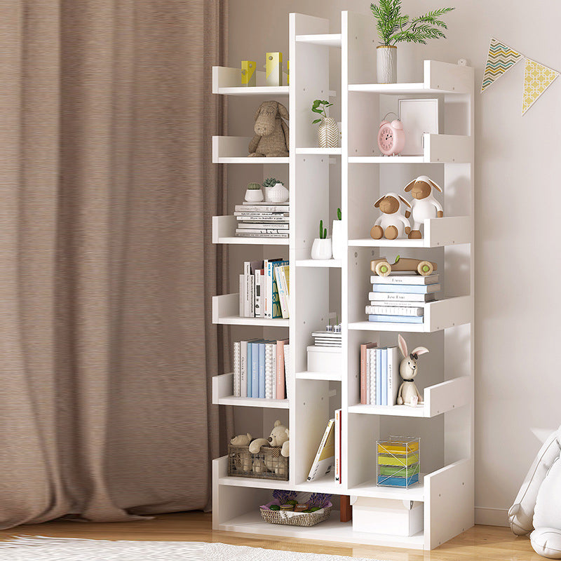 Scandinavian Manufactured Wood Etagere Bookshelf Vertical Open Bookcase for Home 20.1"L x 7.5"W x 66.5"H White Bookcases Clearhalo 'Bookcases' 'furn' 'furn_bookcases' 'Furniture' 'furniture_bookcases' 'Office Furniture' 4987404