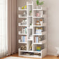 Scandinavian Manufactured Wood Etagere Bookshelf Vertical Open Bookcase for Home 20.1"L x 7.1"W x 55.9"H White Bookcases Clearhalo 'Bookcases' 'furn' 'furn_bookcases' 'Furniture' 'furniture_bookcases' 'Office Furniture' 4987406
